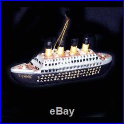 Noble Gems Titanic Ship Glass Christmas Ornament Ocean Liner Cruise Decoration