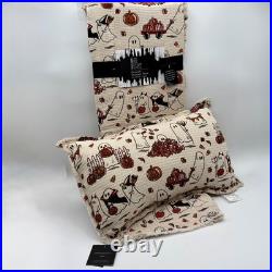 Noir Night Halloween Throw Pillow Set Ghost Pumpkin Decor Oversized 50x70