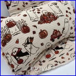 Noir Night Halloween Throw Pillow Set Ghost Pumpkin Decor Oversized 50×70
