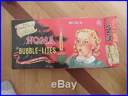 Noma Bubble Lite Set of 7 Vintage Special Edition Christmas Lights Nostalgia