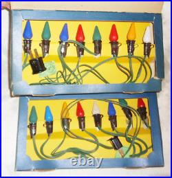 Noma Glolite Christmas Lights 2 8 Strand Christmas Lights Original Box 1950s