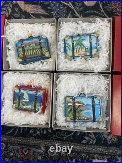 Nordstrom at Home Travel SUITCASE Poland GLASS Christmas ORNAMENTS (4) Various Nordstrom at Home Travel SUITCASE Poland GLASS Christmas ORNAMENTS (4) Various