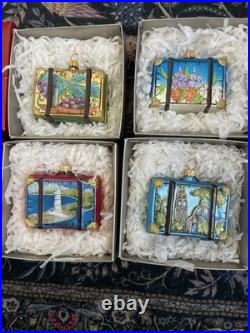 Nordstrom at Home Travel SUITCASE Poland GLASS Christmas ORNAMENTS (4) Various Nordstrom at Home Travel SUITCASE Poland GLASS Christmas ORNAMENTS (4) Various