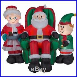 North Pole Santa And Friends Scene 6.5 Christmas Inflatables Mrs Claus & Elf