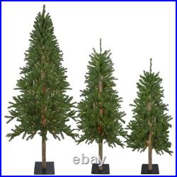Northlight 3 Alpine Artificial Christmas Trees 4ft, 5ft 6ft Clear Lights