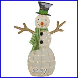 Northlight 43 LED Snowman Top Hat Green Scarf Outdoor Christmas Decoration