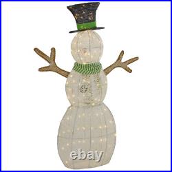 Northlight 43 LED Snowman Top Hat Green Scarf Outdoor Christmas Decoration