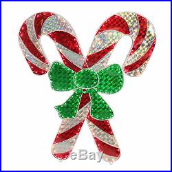 Northlight 48 Holographic Lighted Double Candy Cane Outdoor Christmas Decor