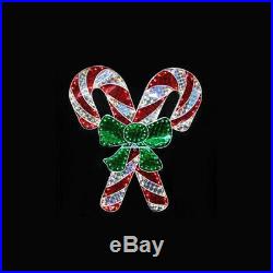 Northlight 48 Holographic Lighted Double Candy Cane Outdoor Christmas Decor