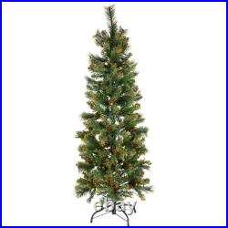 Northlight 4.5' Yorkville Pine Pencil Artificial Christmas Tree Multi Lights