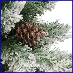 Northlight 6' Flocked Angel Pine Pine Cones Artificial Christmas Tree