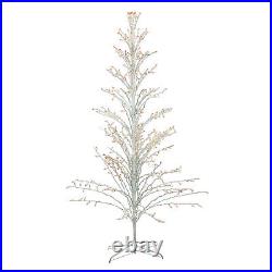 Northlight 6′ White Christmas Cascade Twig Tree Outdoor Yard Decor Clear Light