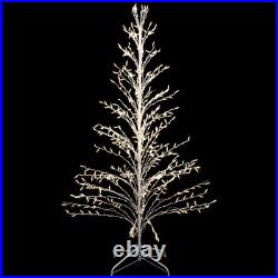 Northlight 6′ White Christmas Cascade Twig Tree Outdoor Yard Decor Clear Light