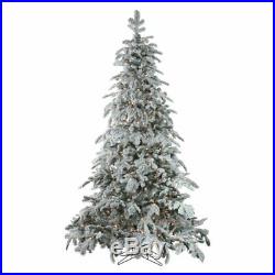 Northlight 7.5' Prelit Flocked Artificial Whistler Noble Fir Christmas Tree