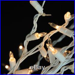 Northlight 9' Clear Lighted Cascade Twig Tree Outdoor Christmas Decoration