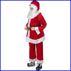 Northlight Huge 6 Foot Life-Size Plush Christmas Santa Claus Figure Sitting or