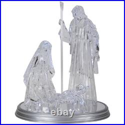 Northlight LED Lighted Acrylic Holy Family Nativity Scene on Mirror Christmas
