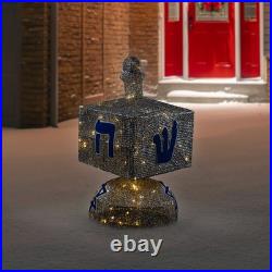 Northlight LED Lighted Hanukkah Dreidel Outdoor Decoration 37 Clear Lights