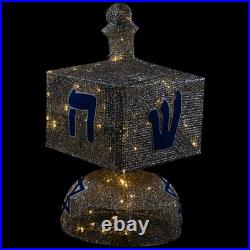 Northlight LED Lighted Hanukkah Dreidel Outdoor Decoration 37 Clear Lights