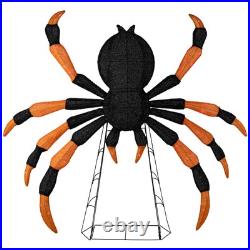 Northlight Lighted Spider Halloween Decoration 4.5' Black and Orange
