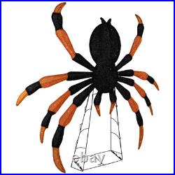 Northlight Lighted Spider Halloween Decoration 4.5' Black and Orange