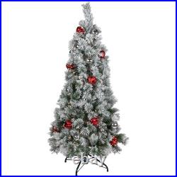 Northlight Snowy Bristle Pine Artificial Christmas Tree 4.5' Clear Lights