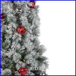 Northlight Snowy Bristle Pine Artificial Christmas Tree 4.5' Clear Lights