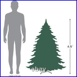 Northlight Snowy Bristle Pine Artificial Christmas Tree 4.5' Clear Lights