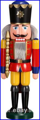 Nutcracker King Red HxWxD = 39x13x10cm NEW Christmas Seiffen Nuts