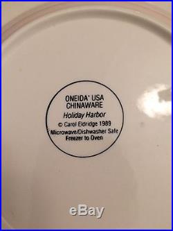 ONEIDA Holiday Harbor Rare 4 Setting Dinner Set Plus Platter Rarely Used