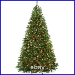 OPEN BOX 9 ft Pre-Lit Artificial Christmas Tree with White Lights and Stand