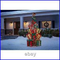 OUTDOOR GIFT BOX STACK LED Christmas Yard Decoration White Twinkle Lights