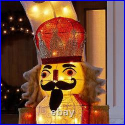 OUTDOOR NUTCRACKER ARCHWAY Christmas Yard Decoration Warm White LED Lights