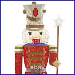 OUTDOOR NUTCRACKER SOLDIER Christmas Yard Decoration Warm White LED Lights
