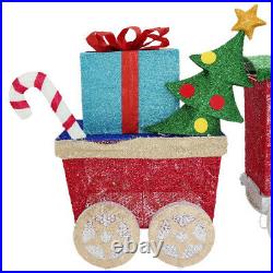 OUTDOOR TRAIN SET Christmas Yard Decoration Warm White LED Lights
