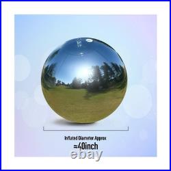 OZIS 40inch Giant Inflatable Mirror Ball for Hanging&Standing PVC Airtight Di