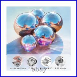 OZIS 40inch Giant Inflatable Mirror Ball for Hanging&Standing PVC Airtight Di