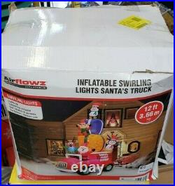 Occasions Airflowz 12ft Tall Santa’s Present Delivery Truck Christmas Inflatable