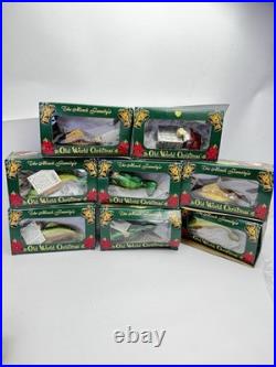 Old World Christmas Fishing Glass Ornament Lot Of 8 Bass Trout Salmon Truck