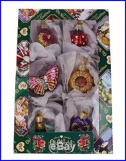 Old World Christmas Mini Garden Set of 6 Glass Ornament