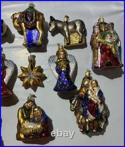 Old World Christmas Nativity Scene Angel Collection Ornament Lot Of 11 OWC