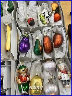 Old World Christmas Ornaments Various Foods Glass Blown Ornaments