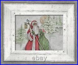 Old World Santa-Christmas Original watercolor painting signed and matted. 8×10
