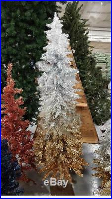Ombre Gold Slim Christmas Tree 5 Ft Pre-lit with105 Thanksgiving Halloween Autumn