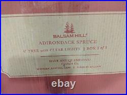 Open Box Balsam Hill Adirondack Spruce 6' Tree with Clear LED Lights Christmas