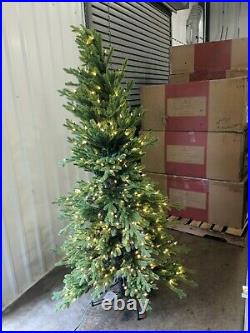 Open Box Balsam Hill Red Spruce Slim 6.5′ Tree w Candlelight LED Light Christmas