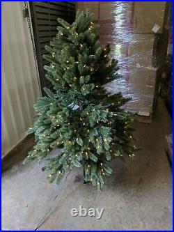 Open Box Balsam Hill Vermont White Spruce 4.5′ Tree w Clear LED Lights Christmas
