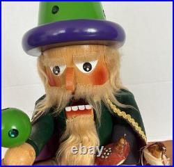 Original Steinbach Wizard of Oz Wizard Nutcracker 15in Hand Painted Wood Green Original Steinbach Wizard of Oz Wizard Nutcracker 15in Hand Painted Wood Green