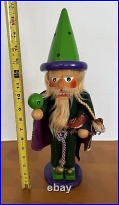 Original Steinbach Wizard of Oz Wizard Nutcracker 15in Hand Painted Wood Green Original Steinbach Wizard of Oz Wizard Nutcracker 15in Hand Painted Wood Green