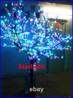 Outdoor 6.5ft LED Cherry Tree Christmas Tree RGB Without Changing Color 864 LEDs